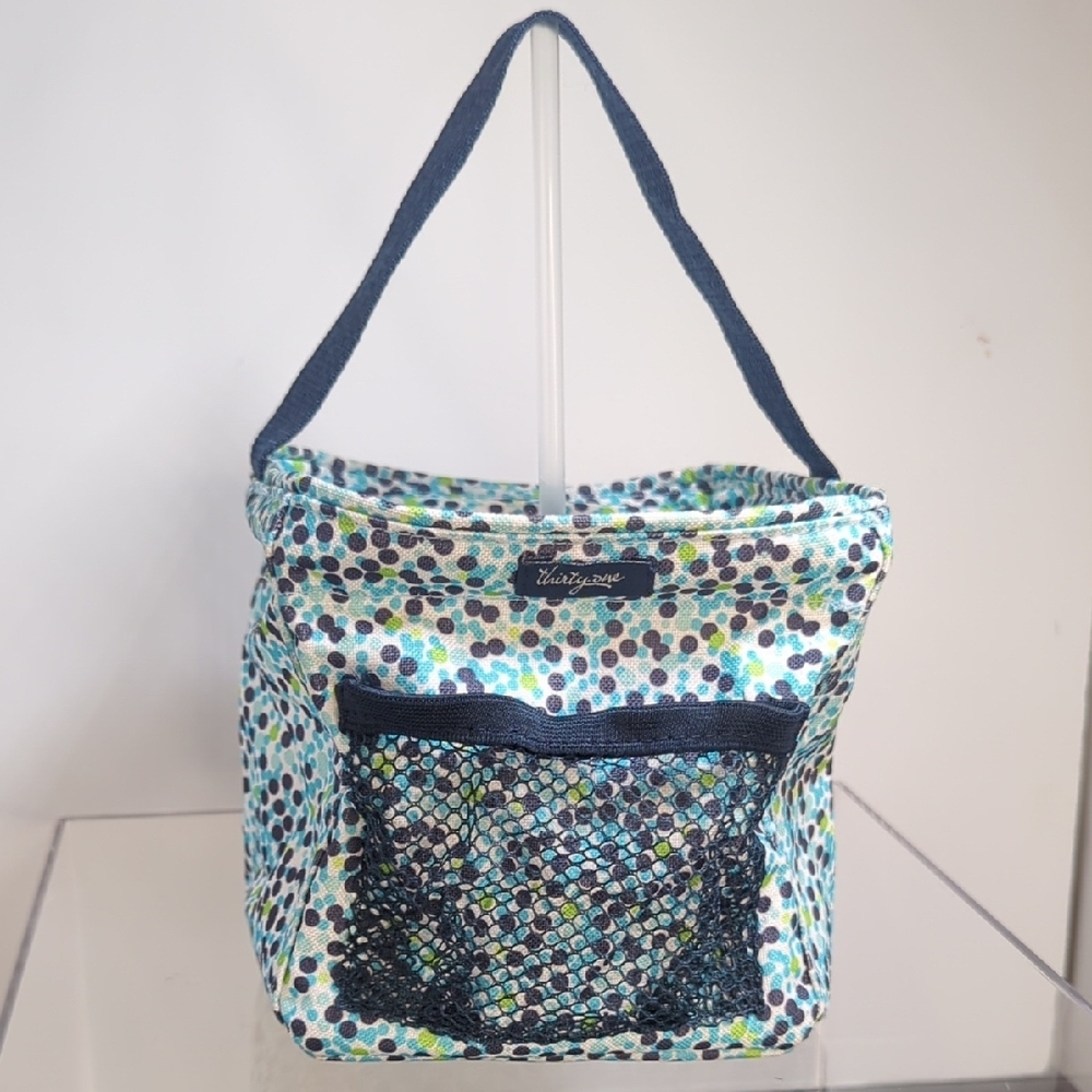 Littles Carry-all caddy thirty-one Impressionist Dot Blue Green